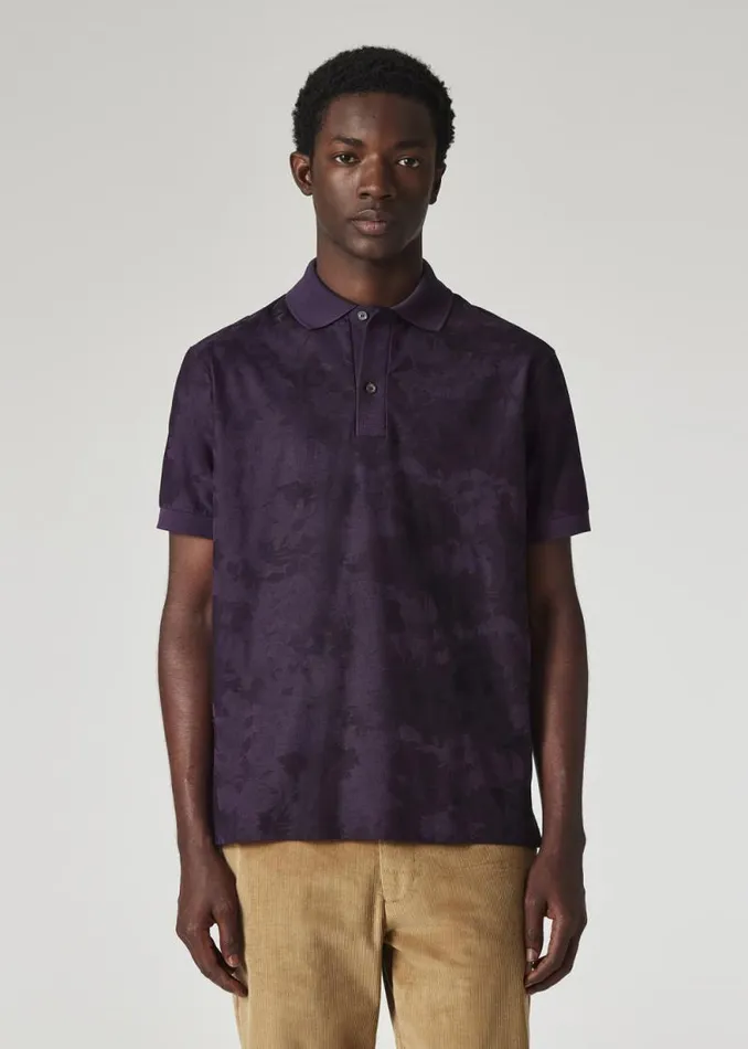 Mens Paul Smith Polo Shirts Burgundy 039Photogram Leaves039 Jacquard Polo Shirt Mens Paul Smith Polo Shirts Burgundy 039Photogram Leaves039 Jacquard Polo Shirt
