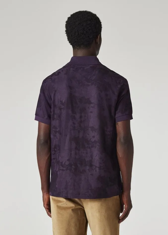 Mens Paul Smith Polo Shirts Burgundy 039Photogram Leaves039 Jacquard Polo Shirt Mens Paul Smith Polo Shirts Burgundy 039Photogram Leaves039 Jacquard Polo Shirt