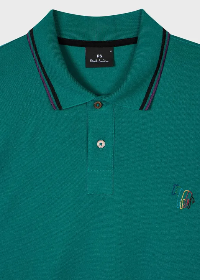 Mens Paul Smith Polo Shirts Teal StretchCotton 039Broad Stripe Zebra039 Polo Shirt Mens Paul Smith Polo Shirts Teal StretchCotton 039Broad Stripe Zebra039 Polo Shirt