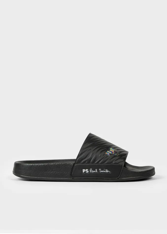 Mens Paul Smith Sandals Black 039Nyro039 Zebra Sliders