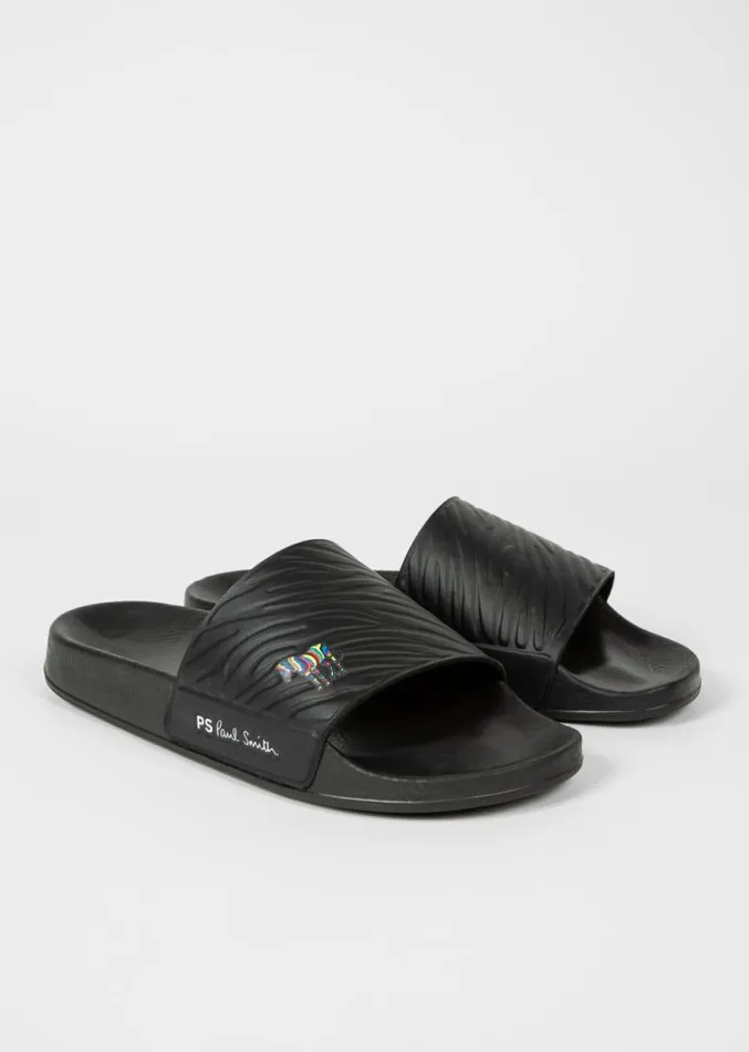 Mens Paul Smith Sandals Black 039Nyro039 Zebra Sliders