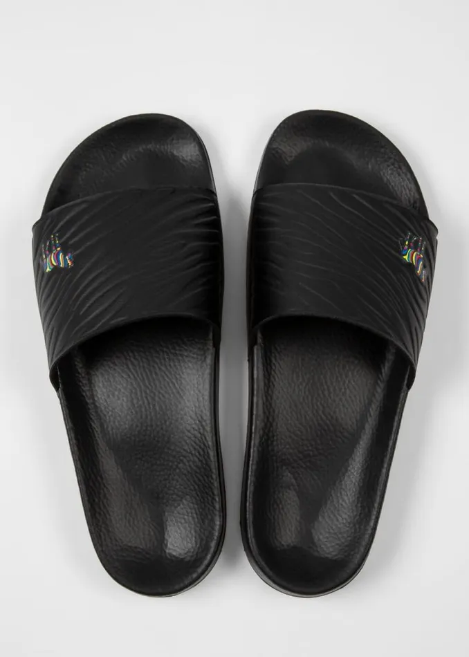 Mens Paul Smith Sandals Black 039Nyro039 Zebra Sliders