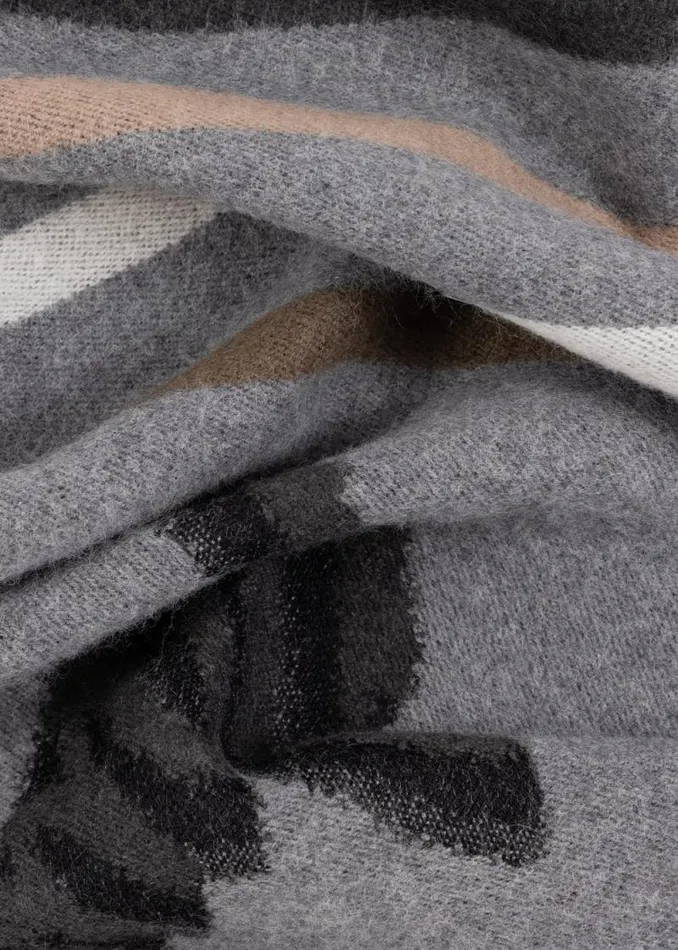Mens Paul Smith Scarves Grey WoolBlend Logo Jacquard Scarf Mens Paul Smith Scarves Grey WoolBlend Logo Jacquard Scarf
