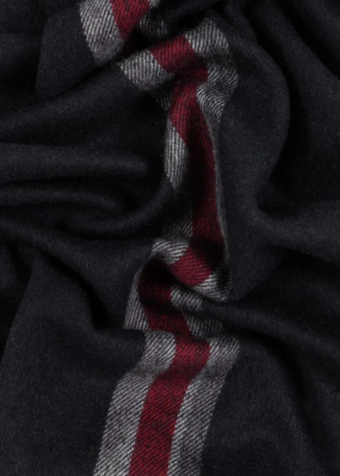 Mens Paul Smith Scarves Paul Smith For Manchester United Black Central Stripe Scarf Mens Paul Smith Scarves Paul Smith For Manchester United Black Central Stripe Scarf
