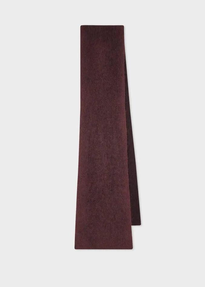 Mens Paul Smith Scarves Purple MohairBlend Marl Scarf