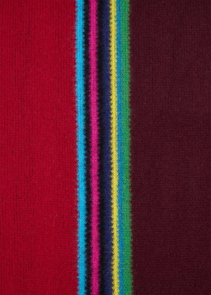 Mens Paul Smith Scarves Red Reversible 039Sports Stripe039 Scarf Mens Paul Smith Scarves Red Reversible 039Sports Stripe039 Scarf