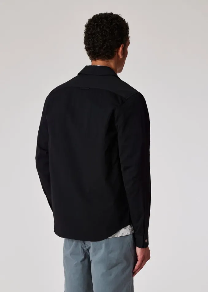 Mens Paul Smith Shirts Black DoublePocket Utility Shirt Mens Paul Smith Shirts Black DoublePocket Utility Shirt