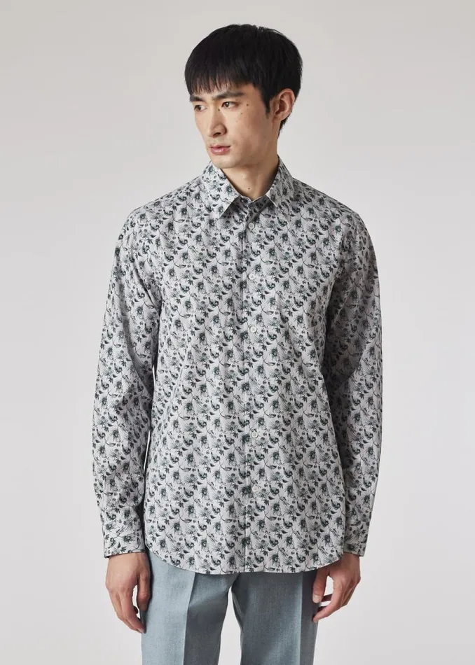 Mens Paul Smith Shirts ClassicFit White 039Thistleberry039 Shirt