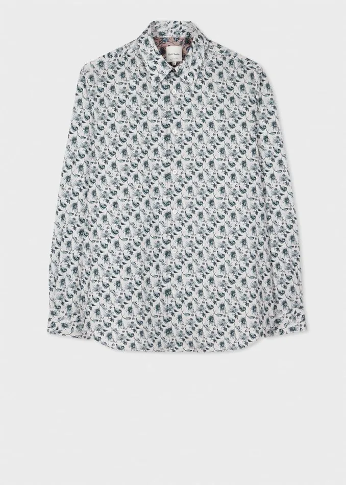Mens Paul Smith Shirts ClassicFit White 039Thistleberry039 Shirt Mens Paul Smith Shirts ClassicFit White 039Thistleberry039 Shirt