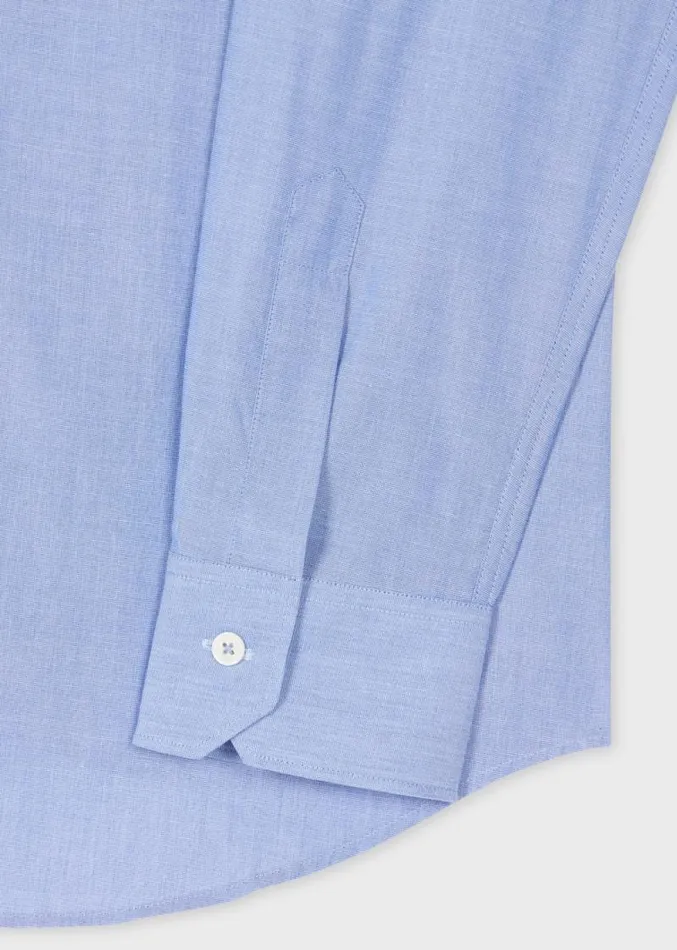 Mens Paul Smith Shirts Cornflower Blue TailoredFit Pale Blue Cotton Shirt Mens Paul Smith Shirts Cornflower Blue TailoredFit Pale Blue Cotton Shirt