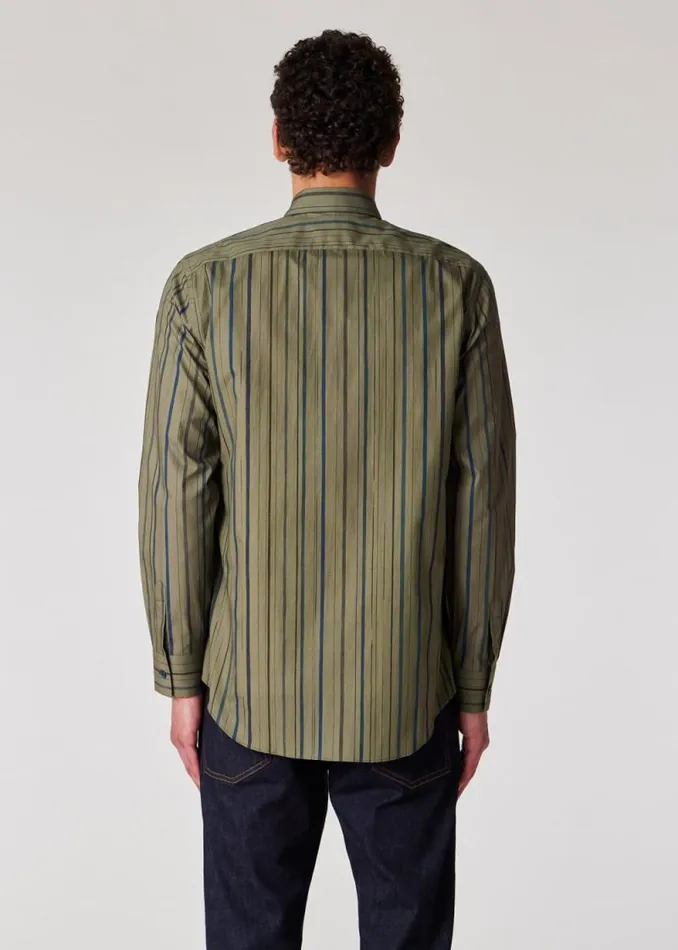 Mens Paul Smith Shirts Khaki 039Pencil Stripe039 RegularFit Shirt Mens Paul Smith Shirts Khaki 039Pencil Stripe039 RegularFit Shirt