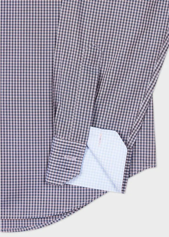 Mens Paul Smith Shirts Light Purple TailoredFit Gingham Cotton Shirt Mens Paul Smith Shirts Light Purple TailoredFit Gingham Cotton Shirt