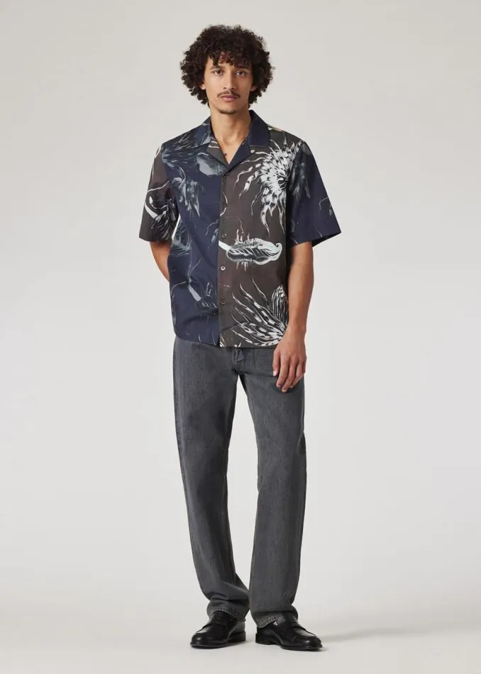 Mens Paul Smith Shirts Navy Mixed Panelled 039Thistleberry039 Shirt Mens Paul Smith Shirts Navy Mixed Panelled 039Thistleberry039 Shirt