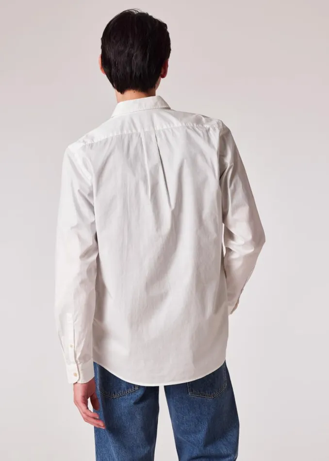 Mens Paul Smith Shirts RegularFit White CottonTwill Shirt Mens Paul Smith Shirts RegularFit White CottonTwill Shirt