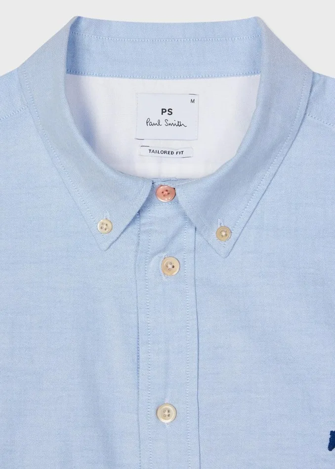 Mens Paul Smith Shirts Sky Blue Organic Cotton 039Broad Stripe Zebra039 Shirt Mens Paul Smith Shirts Sky Blue Organic Cotton 039Broad Stripe Zebra039 Shirt