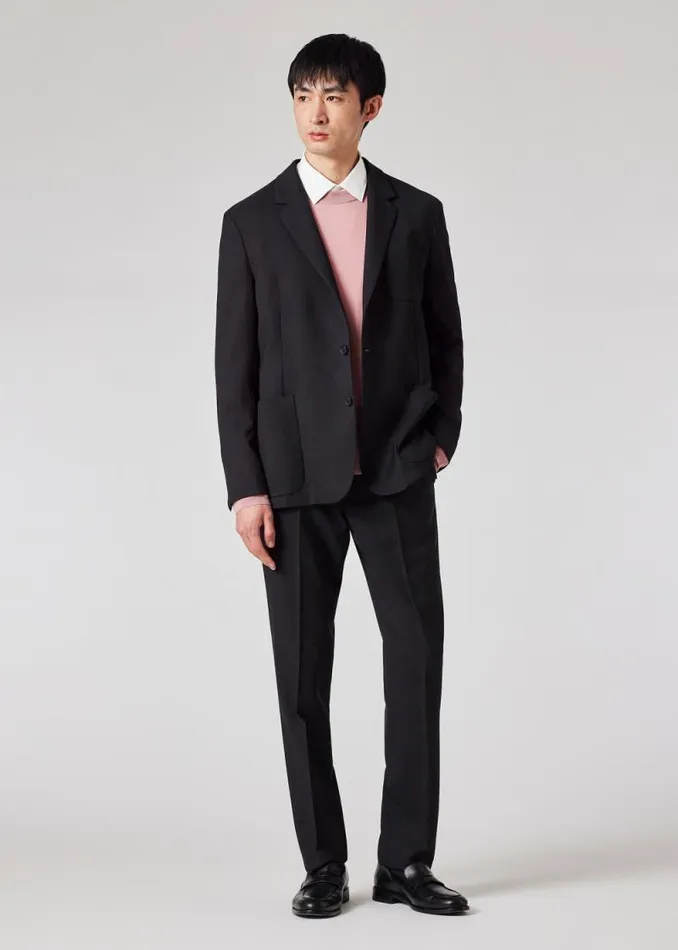 Mens Paul Smith Shirts SlimFit White Poplin Cotton Shirt With 039Artist Stripe039 Cuff Lining Mens Paul Smith Shirts SlimFit White Poplin Cotton Shirt With 039Artist Stripe039 Cuff Lining