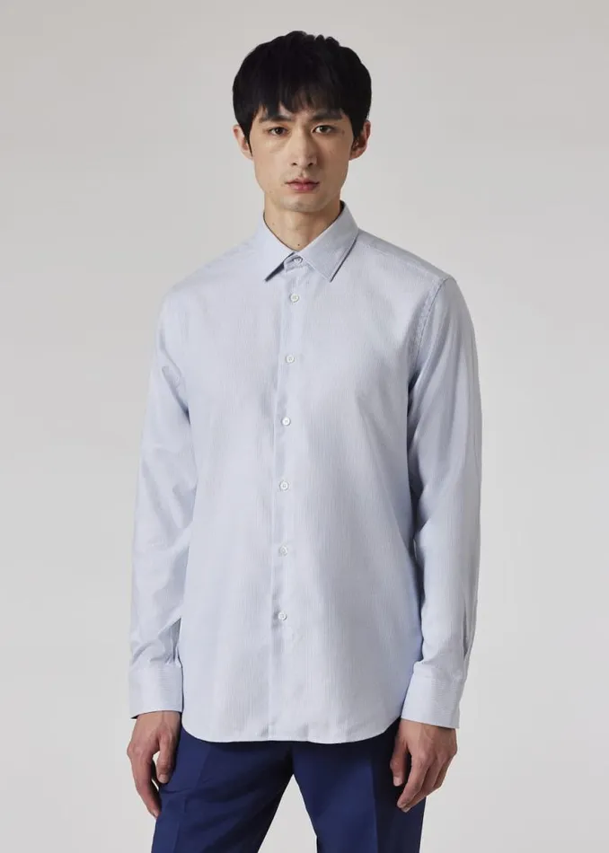 Mens Paul Smith Shirts TailoredFit Light Blue 039Mini Geo039 EasyCare Cotton Shirt Mens Paul Smith Shirts TailoredFit Light Blue 039Mini Geo039 EasyCare Cotton Shirt