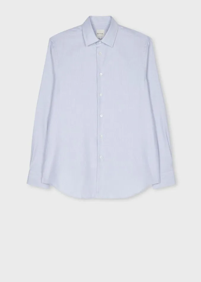 Mens Paul Smith Shirts TailoredFit Light Blue 039Mini Geo039 EasyCare Cotton Shirt Mens Paul Smith Shirts TailoredFit Light Blue 039Mini Geo039 EasyCare Cotton Shirt