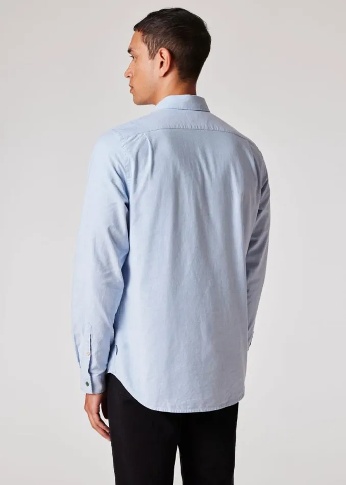 Mens Paul Smith Shirts TailoredFit Sky Blue OrganicCotton Multicolour Button Oxford Shirt Mens Paul Smith Shirts TailoredFit Sky Blue OrganicCotton Multicolour Button Oxford Shirt