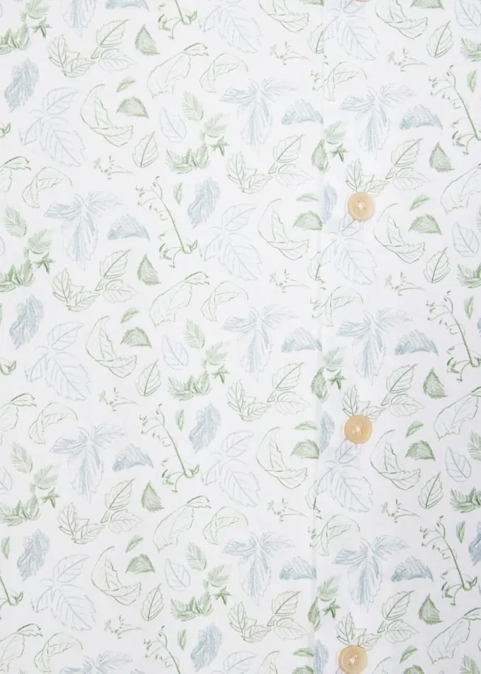 Mens Paul Smith Shirts TailoredFit White 039Leaf039 Print Cotton Shirt Mens Paul Smith Shirts TailoredFit White 039Leaf039 Print Cotton Shirt