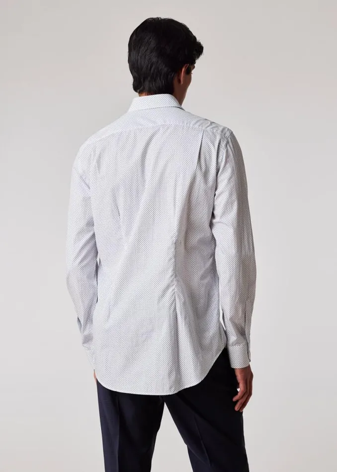 Mens Paul Smith Shirts TailoredFit White Polka Dot Cotton Shirt Mens Paul Smith Shirts TailoredFit White Polka Dot Cotton Shirt