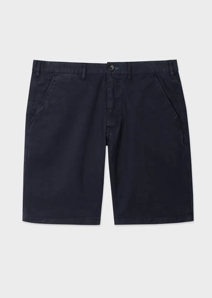 Mens Paul Smith Shorts Navy CottonBlend Zebra Logo Shorts Mens Paul Smith Shorts Navy CottonBlend Zebra Logo Shorts
