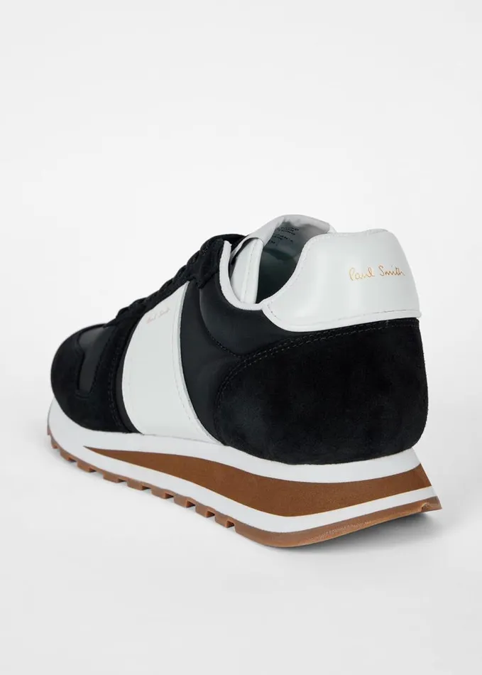 Mens Paul Smith Sneakers Black And White LeatherSuede 039Eighties039 Trainers Mens Paul Smith Sneakers Black And White LeatherSuede 039Eighties039 Trainers