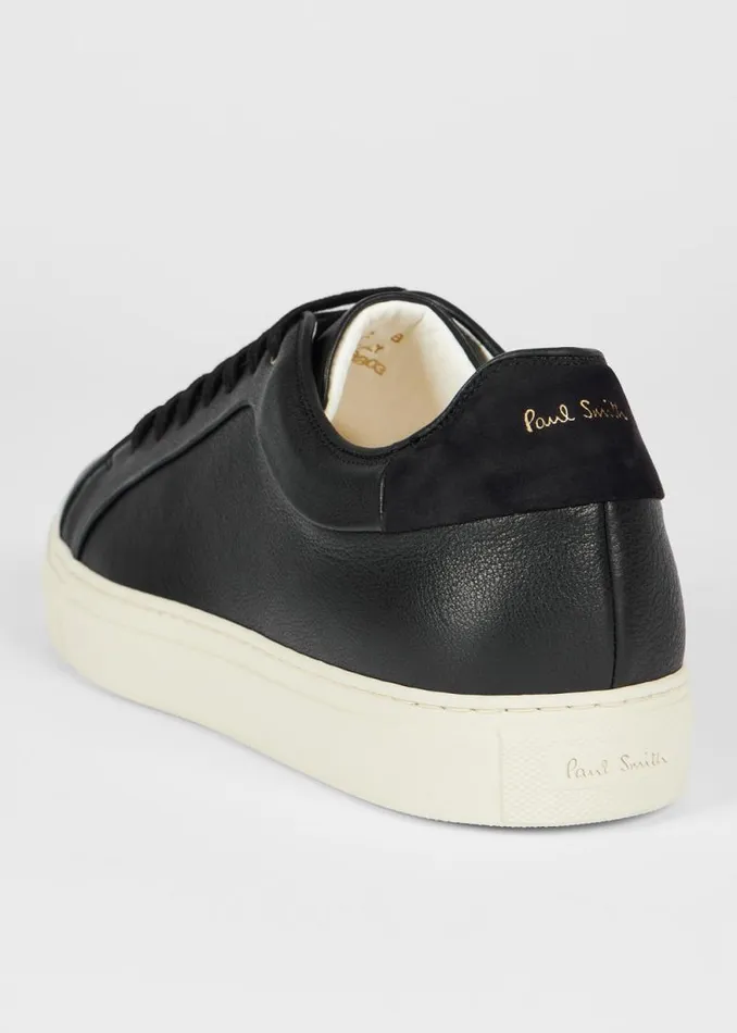 Mens Paul Smith Sneakers Black Leather 039Basso039 Trainers With Cream Soles Mens Paul Smith Sneakers Black Leather 039Basso039 Trainers With Cream Soles