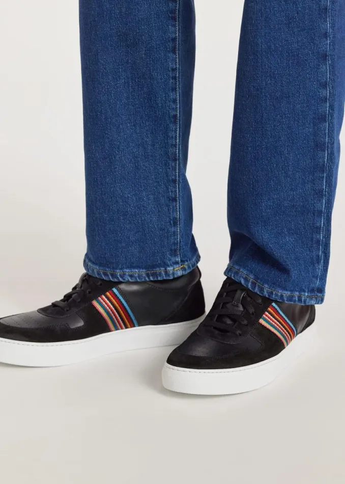 Mens Paul Smith Sneakers Black Leather 039Signature Stripe039 039Fermi039 Sneakers Mens Paul Smith Sneakers Black Leather 039Signature Stripe039 039Fermi039 Sneakers