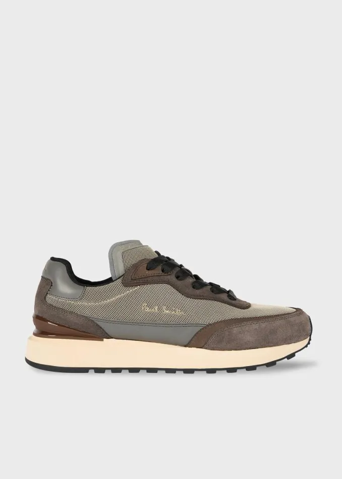 Mens Paul Smith Sneakers Dark Grey Leather 039Aston039 Trainers
