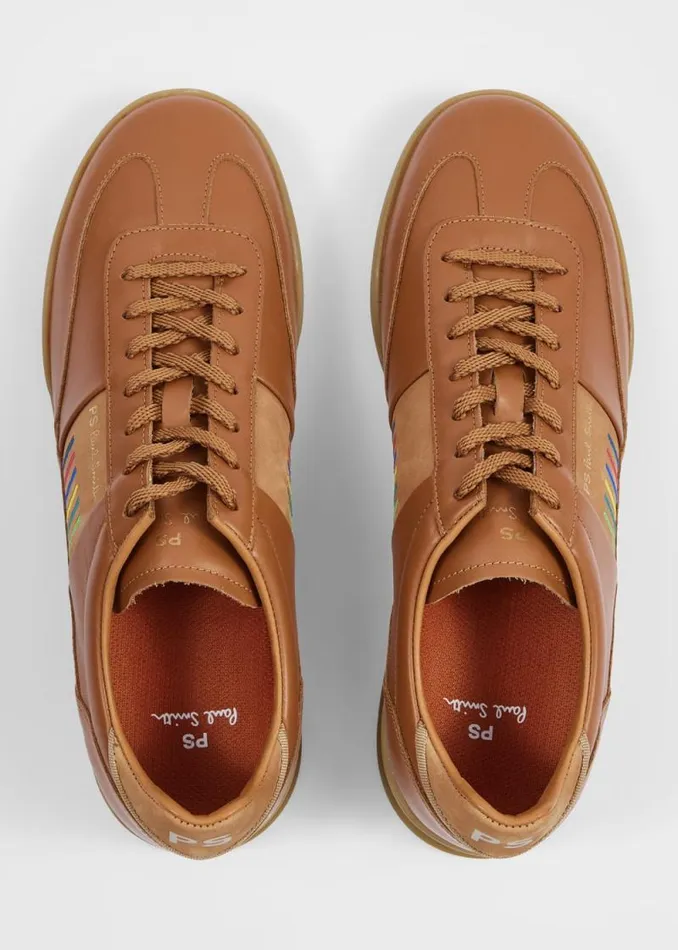 Mens Paul Smith Sneakers Tan Leather 039Dover039 Trainers Mens Paul Smith Sneakers Tan Leather 039Dover039 Trainers