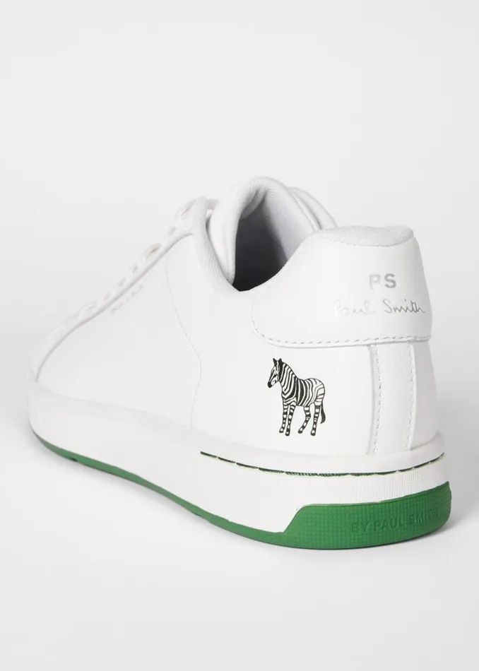Mens Paul Smith Sneakers White Leather 039Albany039 039Zebra039 Trainers Mens Paul Smith Sneakers White Leather 039Albany039 039Zebra039 Trainers