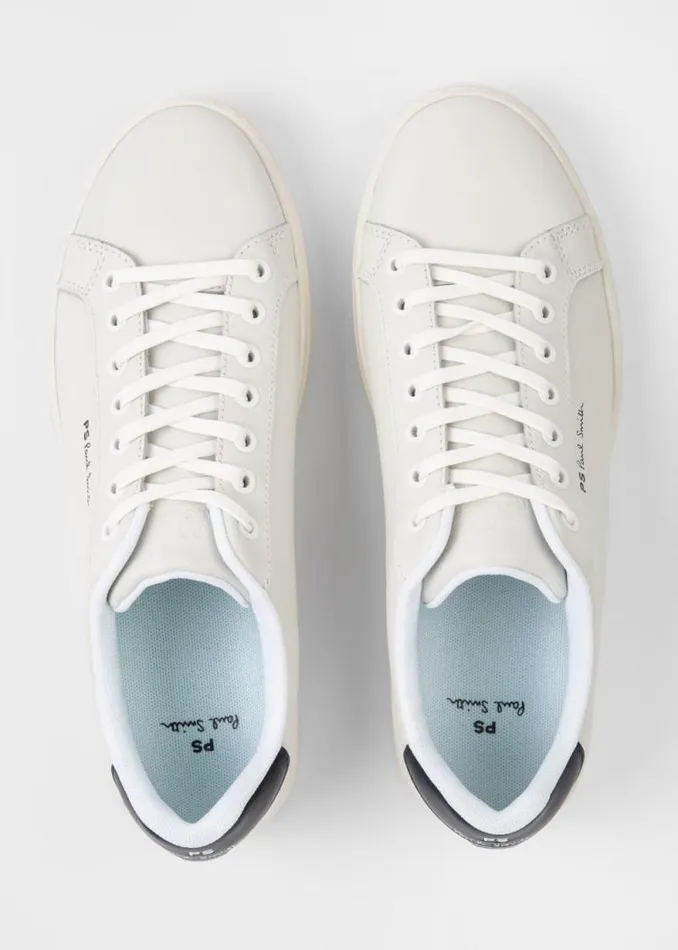 Mens Paul Smith Sneakers White Leather Zebra Print 039Rex039 Trainers