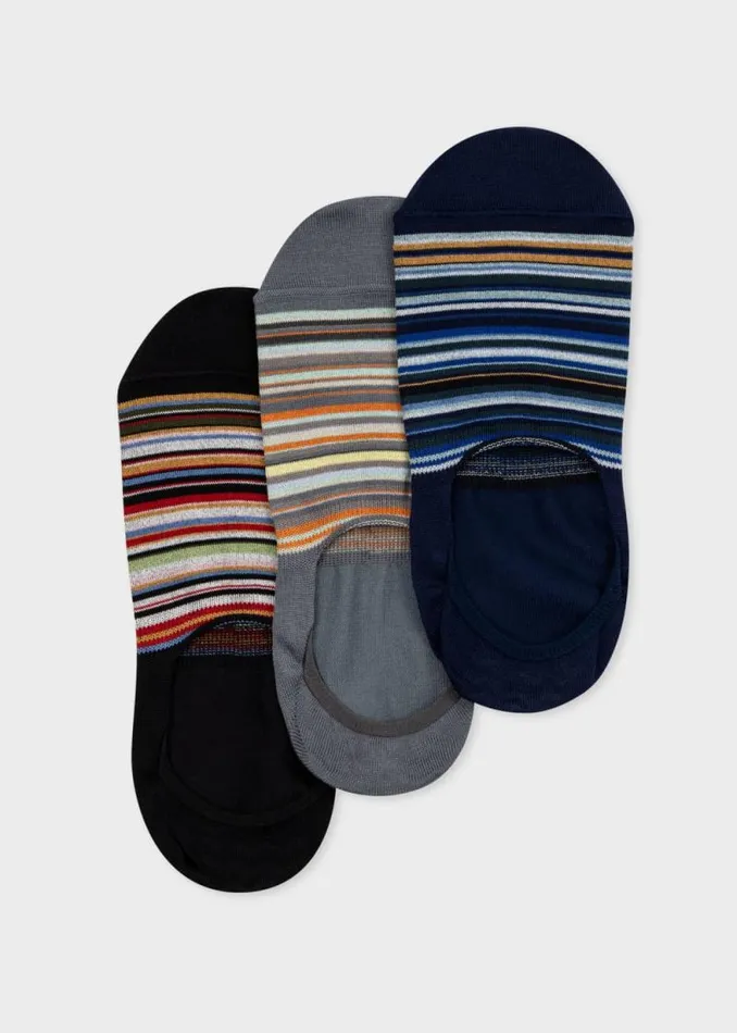 Mens Paul Smith Socks 039Signature Stripe039 Loafer Socks Three Pack