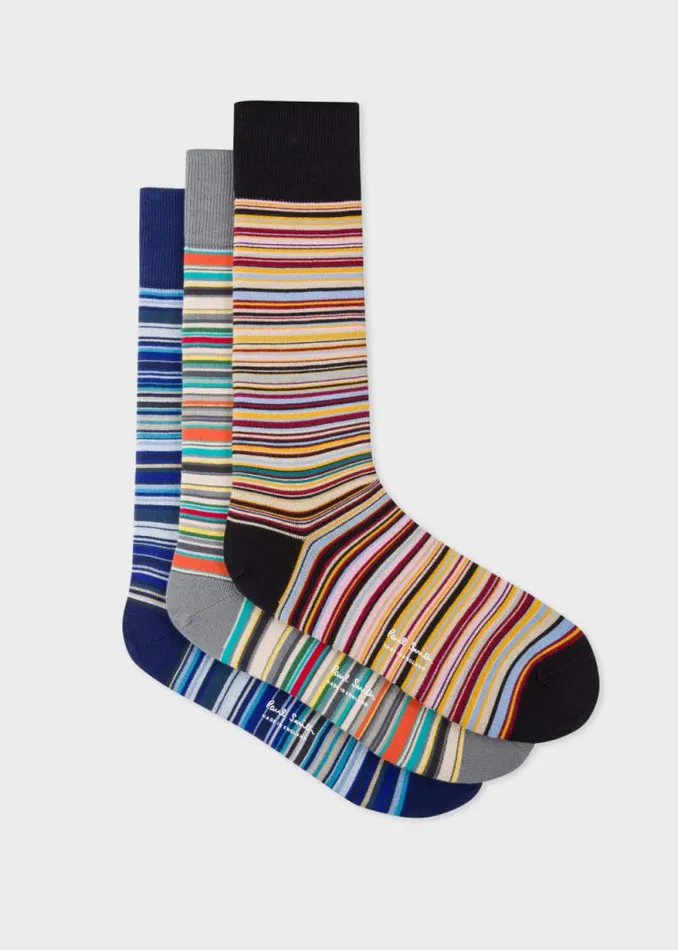 Mens Paul Smith Socks 039Signature Stripe039 Socks Three Pack