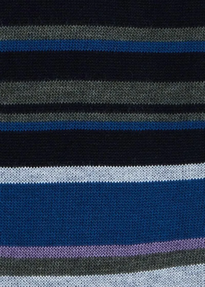 Mens Paul Smith Socks Black Mixed Stripe Socks