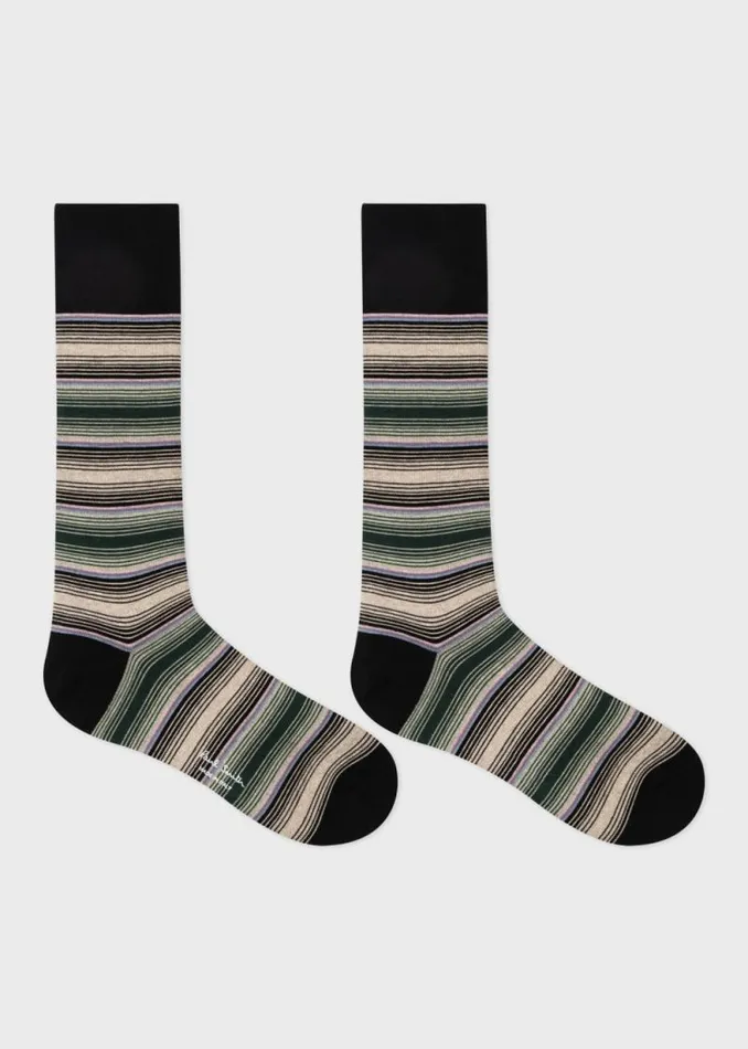 Mens Paul Smith Socks Black Ombre Stripe Socks Mens Paul Smith Socks Black Ombre Stripe Socks