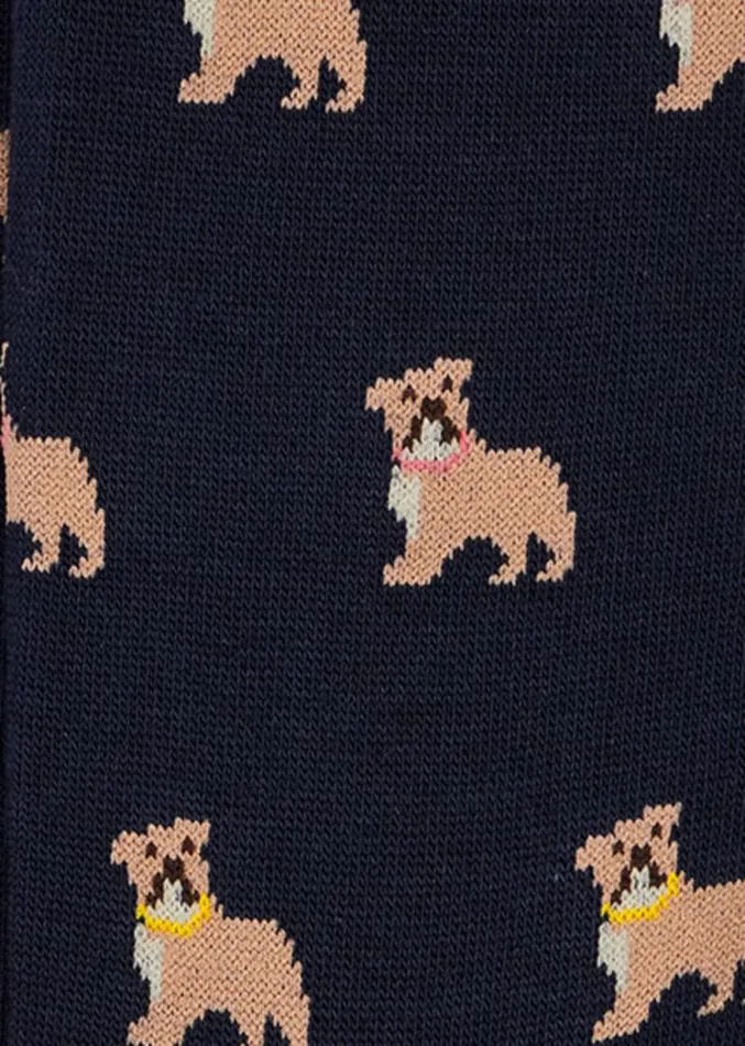 Mens Paul Smith Socks Dark Blue CottonBlend 039Bulldog039 Socks