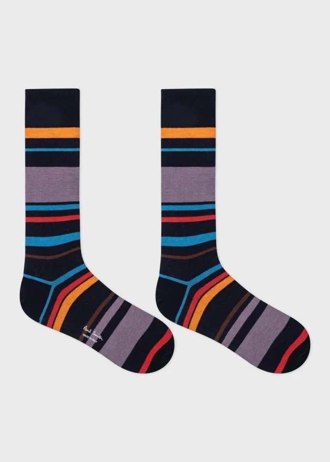 Mens Paul Smith Socks Grey And Navy Varied Stripe Socks Mens Paul Smith Socks Grey And Navy Varied Stripe Socks