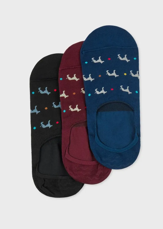 Mens Paul Smith Socks Mixed 039Whippet039 Loafer Socks Three Pack