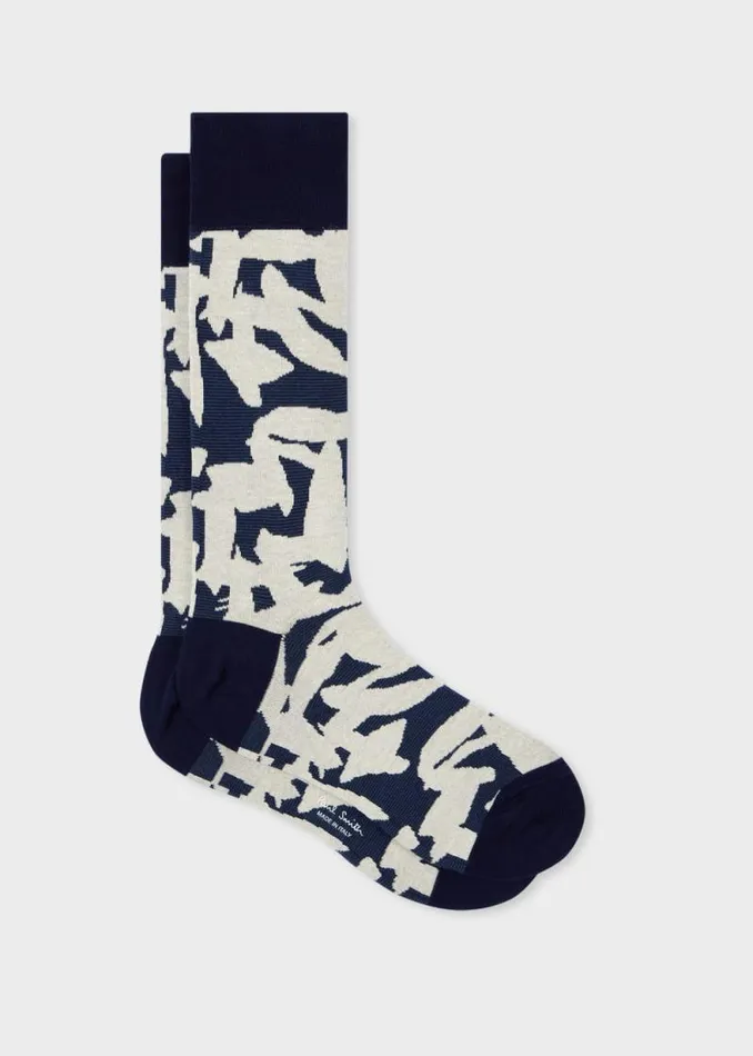 Mens Paul Smith Socks Navy 039Marks039 Socks