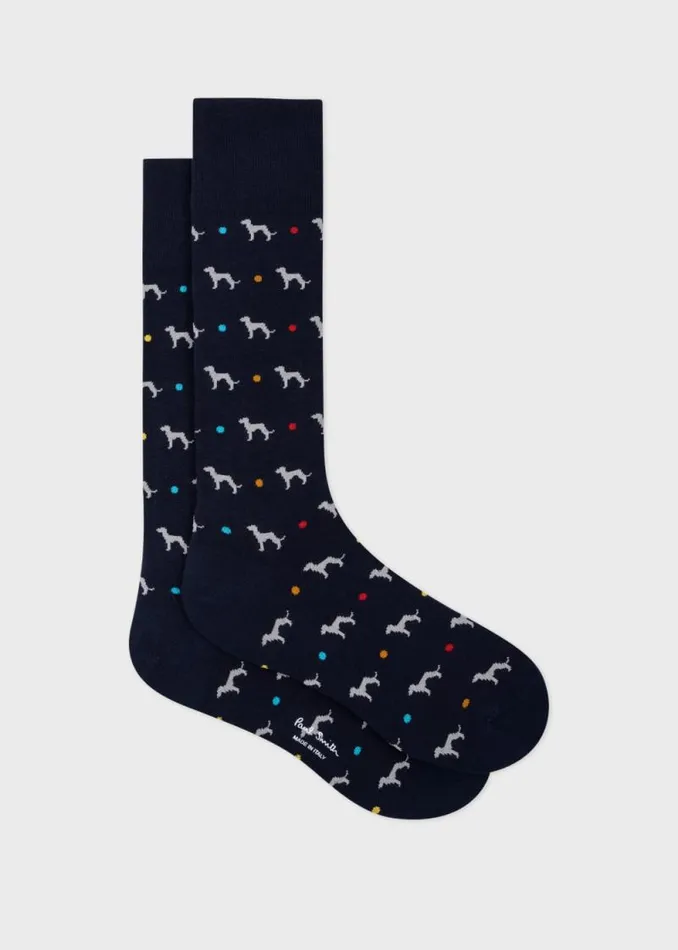 Mens Paul Smith Socks Navy CottonBlend 039Whippet039 Socks
