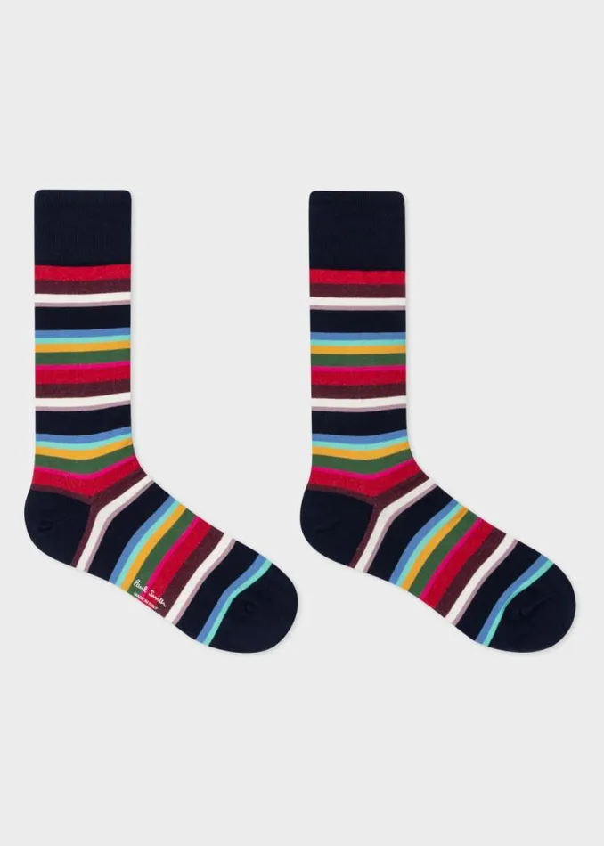 Mens Paul Smith Socks Navy MultiStripe Socks Mens Paul Smith Socks Navy MultiStripe Socks