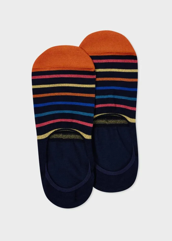 Mens Paul Smith Socks Navy Stripe Loafer Socks