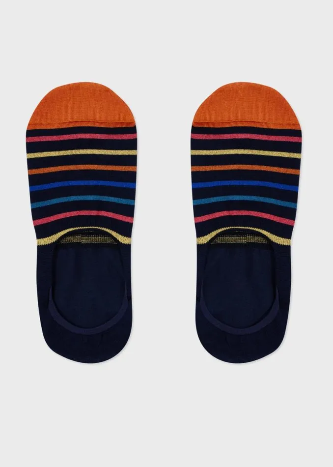 Mens Paul Smith Socks Navy Stripe Loafer Socks Mens Paul Smith Socks Navy Stripe Loafer Socks