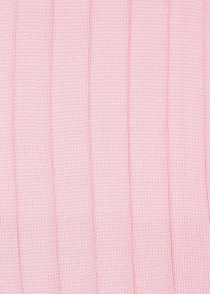 Mens Paul Smith Socks Pink Mercerised CottonBlend Ribbed Socks