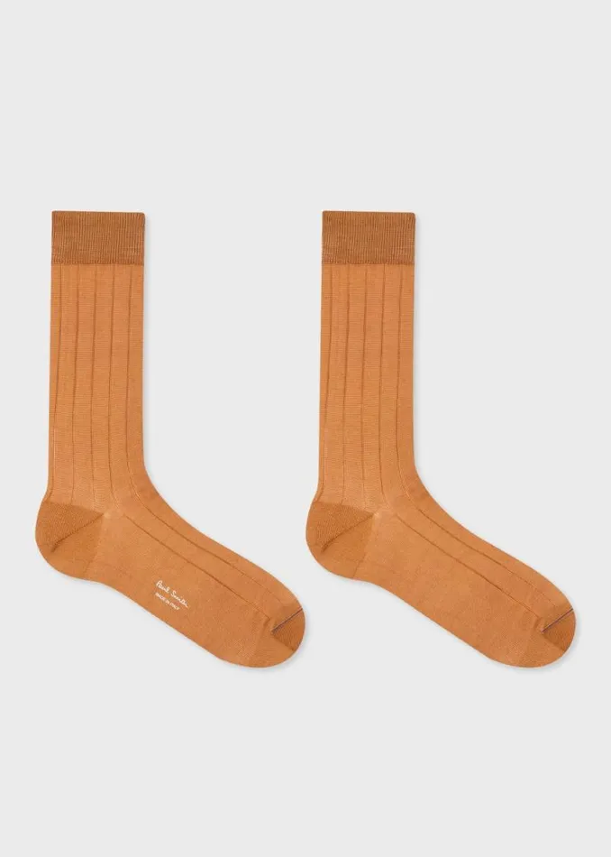 Mens Paul Smith Socks Plain Ribbed Socks ThreePack