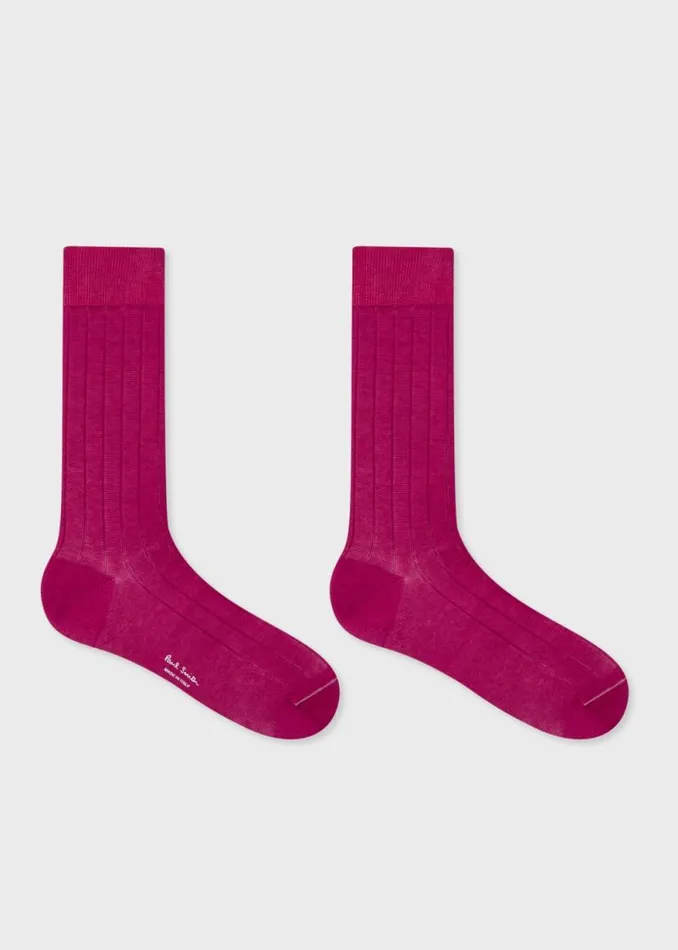 Mens Paul Smith Socks Plain Ribbed Socks ThreePack