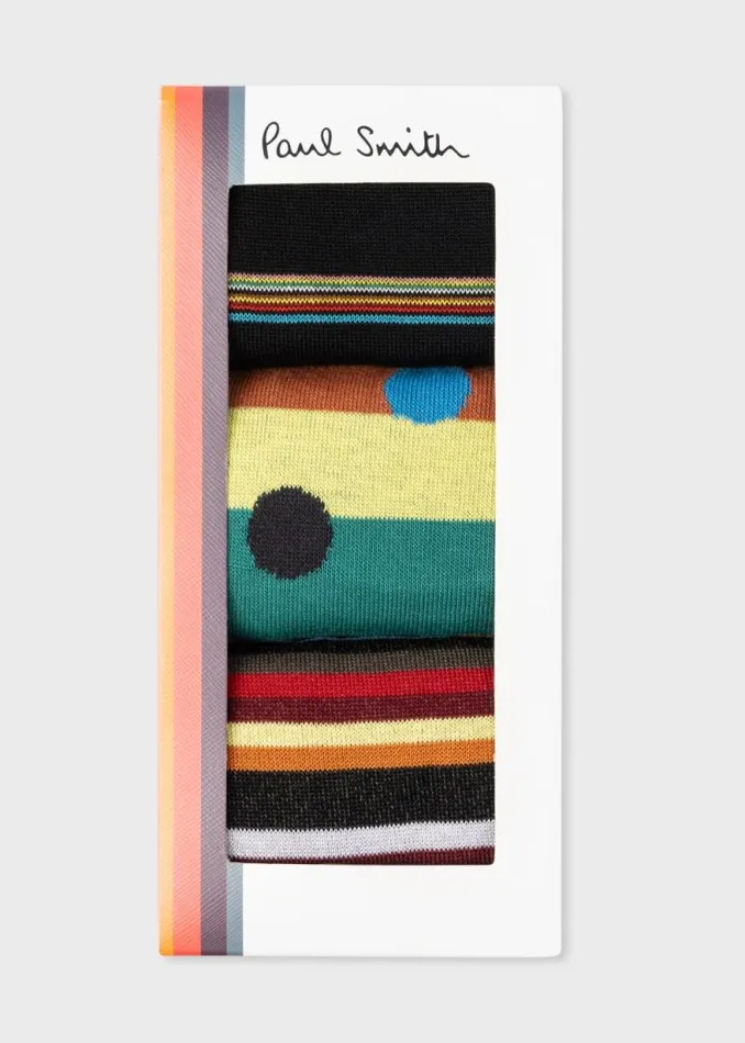 Mens Paul Smith Socks Stripe And Spot Socks Three Pack Mens Paul Smith Socks Stripe And Spot Socks Three Pack