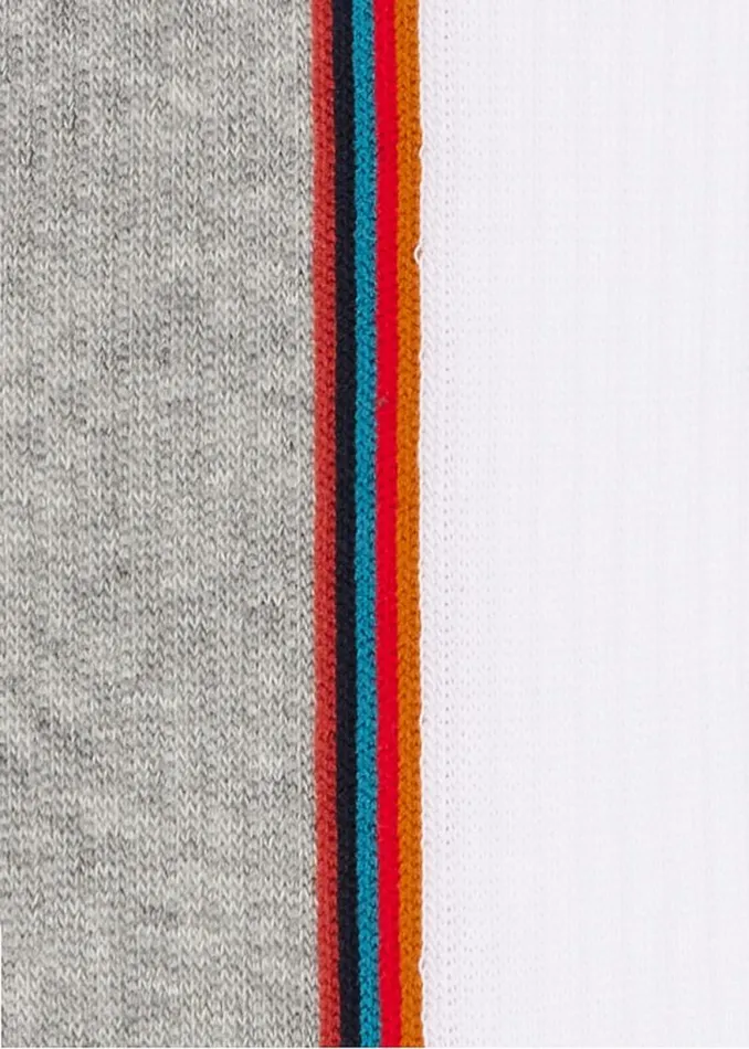 Mens Paul Smith Socks White And Grey 039Artist Stripe039 Socks Mens Paul Smith Socks White And Grey 039Artist Stripe039 Socks